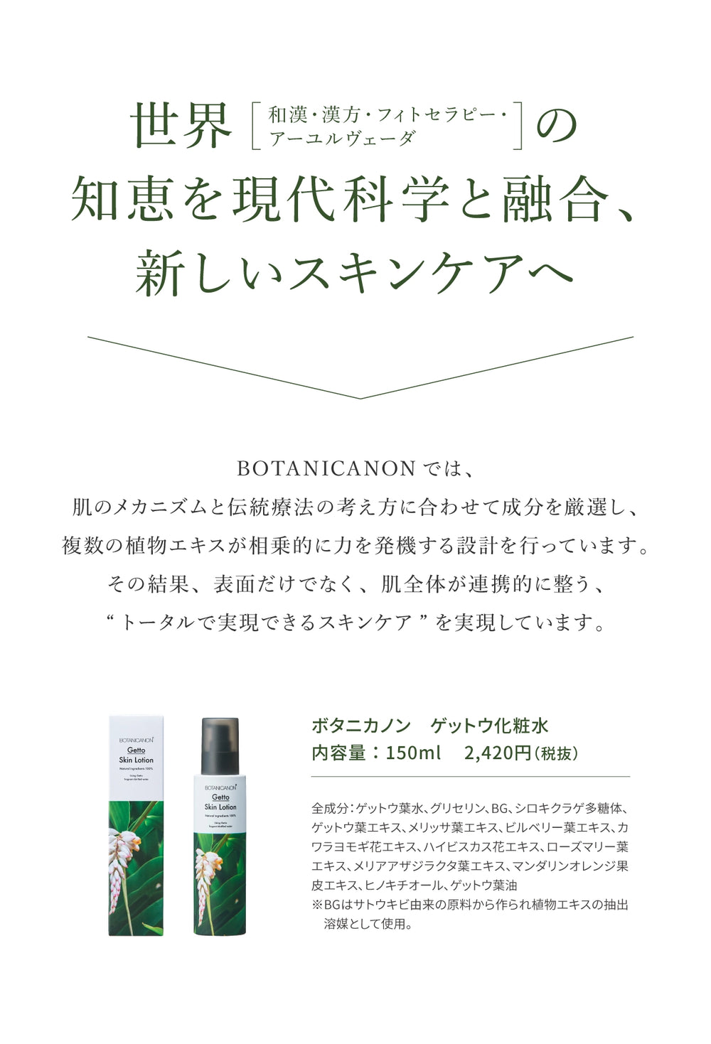 ゲットウ化粧水