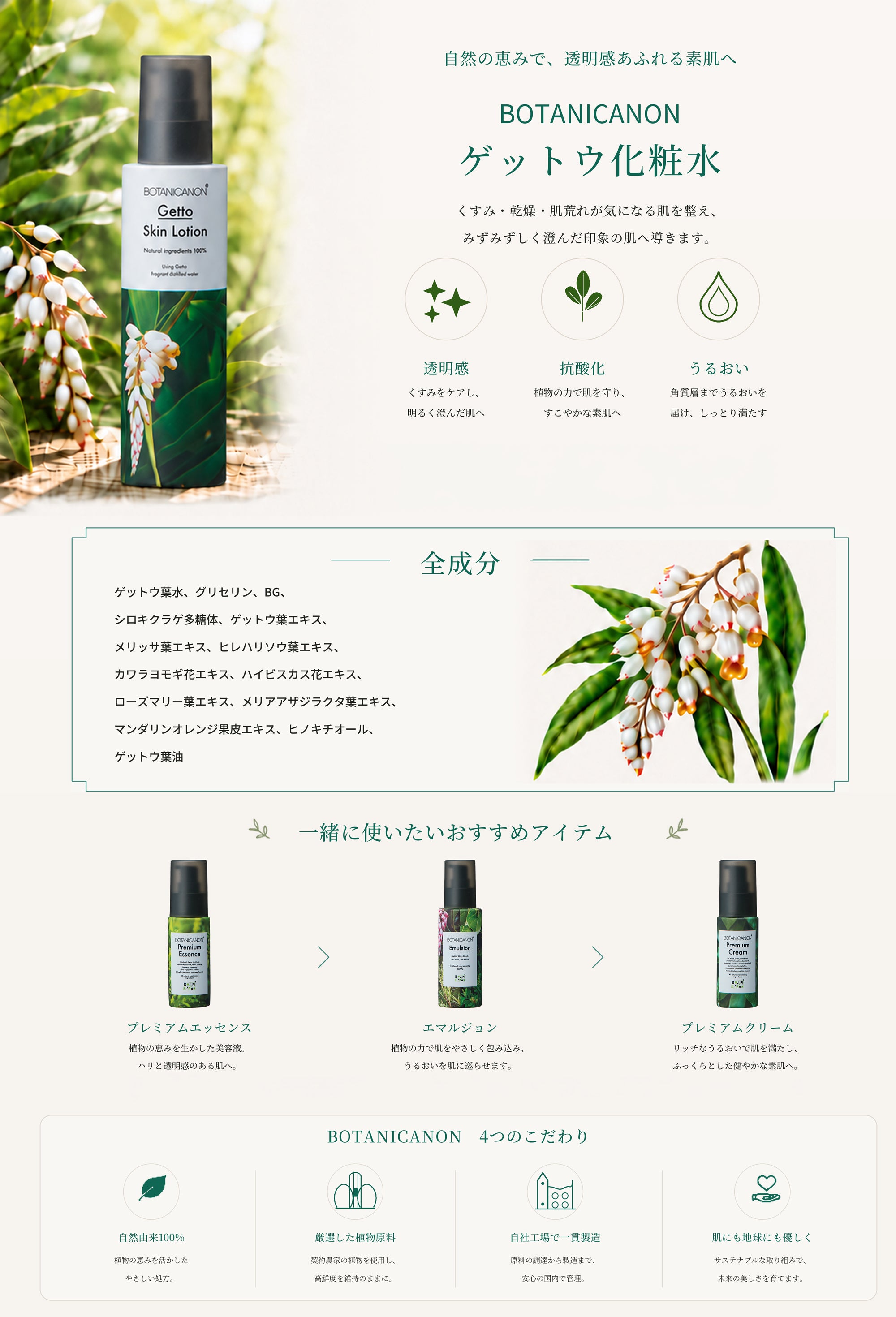 ゲットウ化粧水